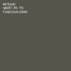 #57544C - Fuscous Gray Color Image